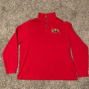 Vintage Polo Ralph Lauren, XL, mens, 3 horses logo sweater half zip